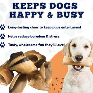 Amazing Dog Treats Premium Cow Hooves for Dogs (25 pc/pk) - Safe Cow Hoof Dog